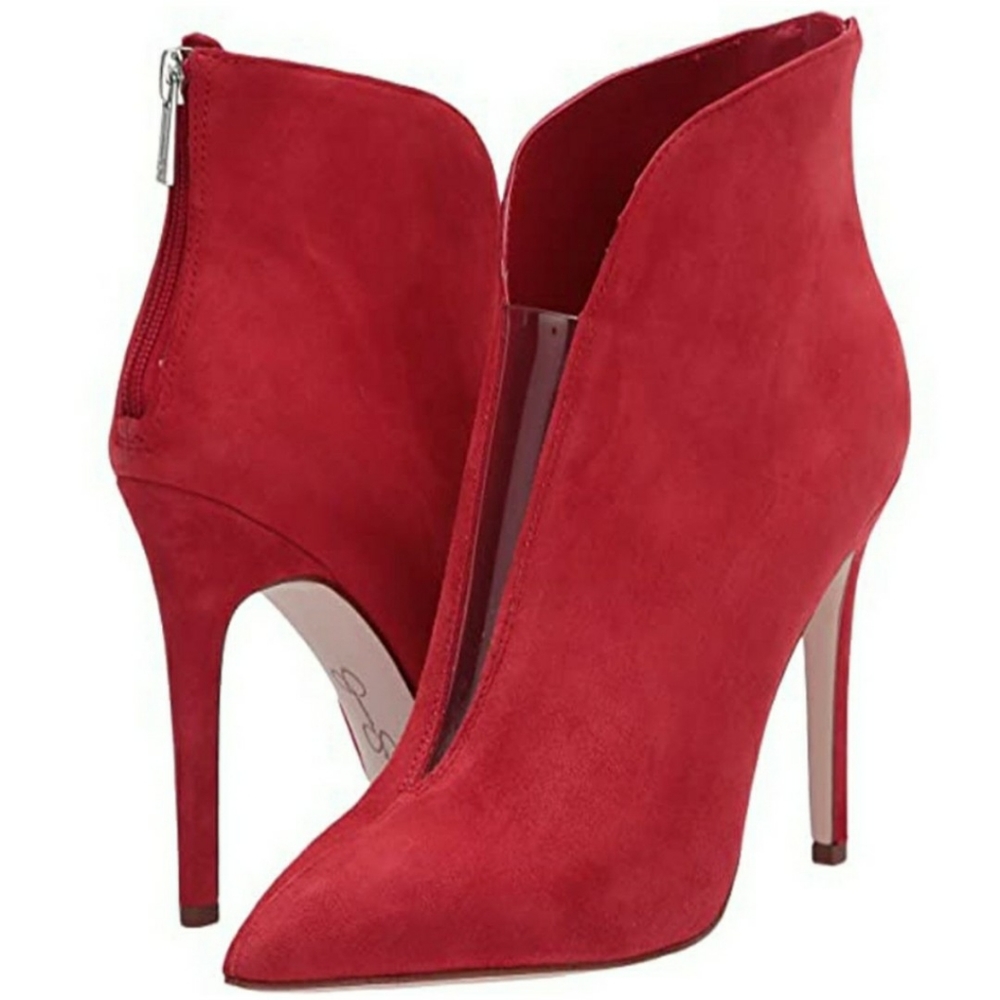 🍑Jessica Simpson Women's Piercie Red Bootie